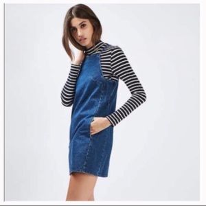 Topshop Moto Petite Denim Mini Dress, Size 2